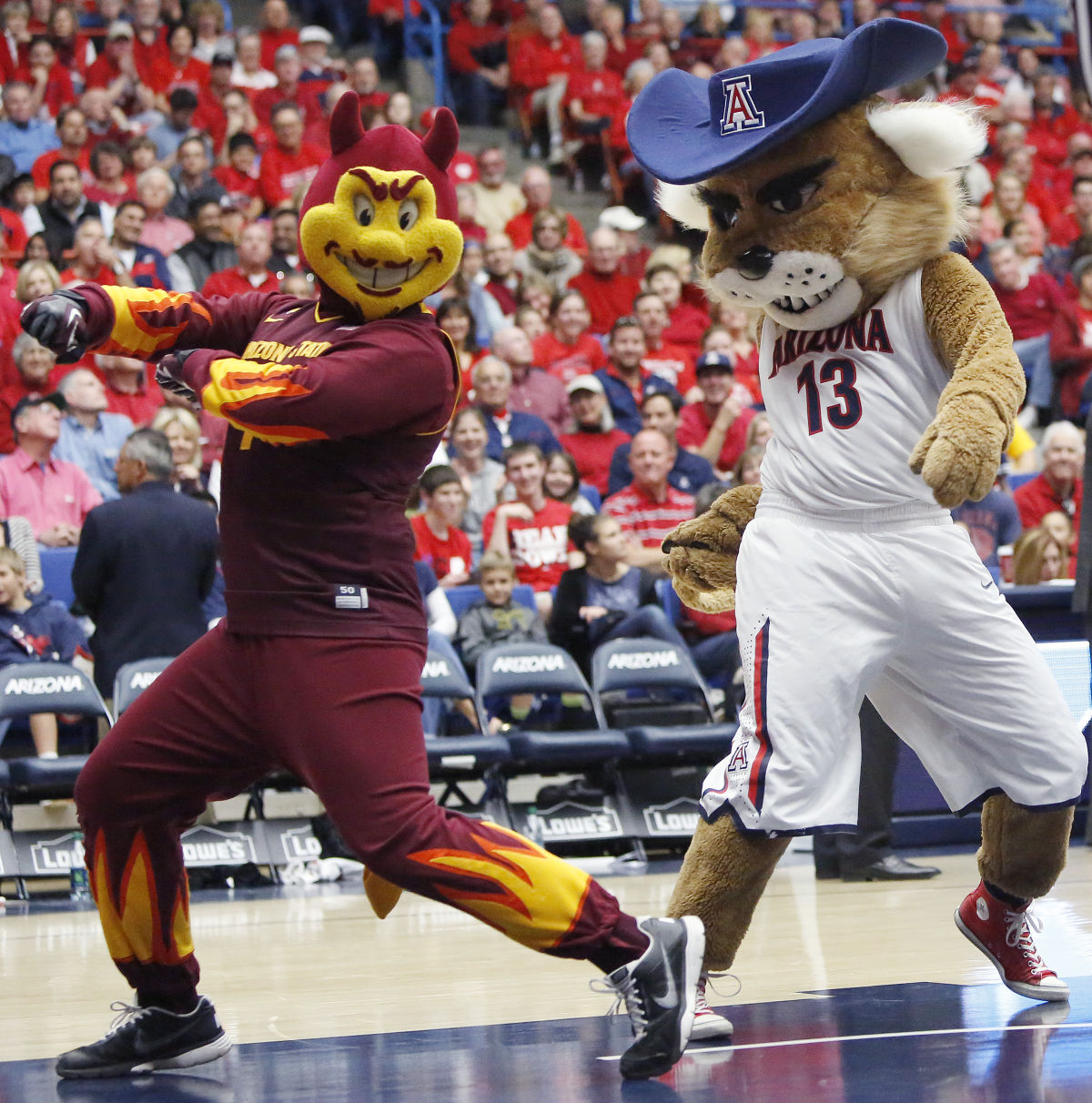 Wilbur and Wilma Wildcat through the years